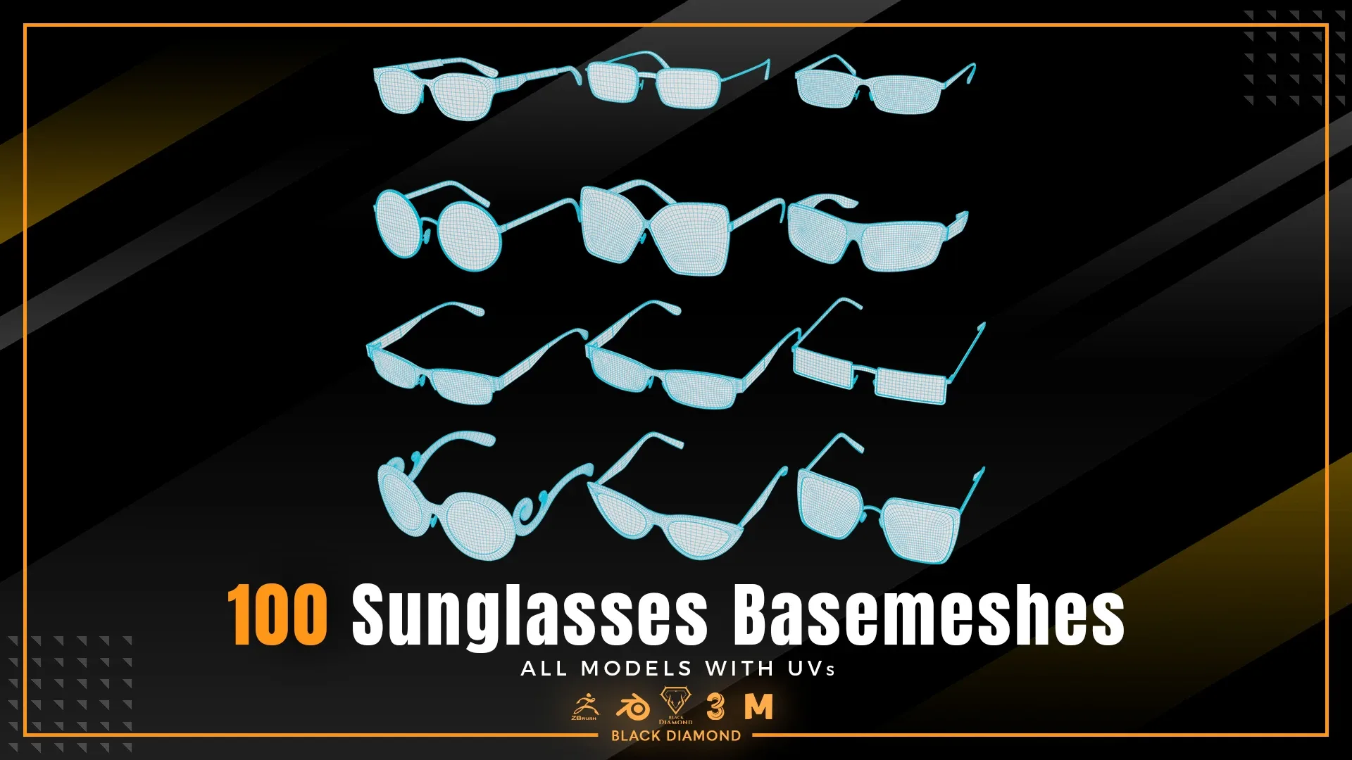 100 Sunglasses Basemeshes