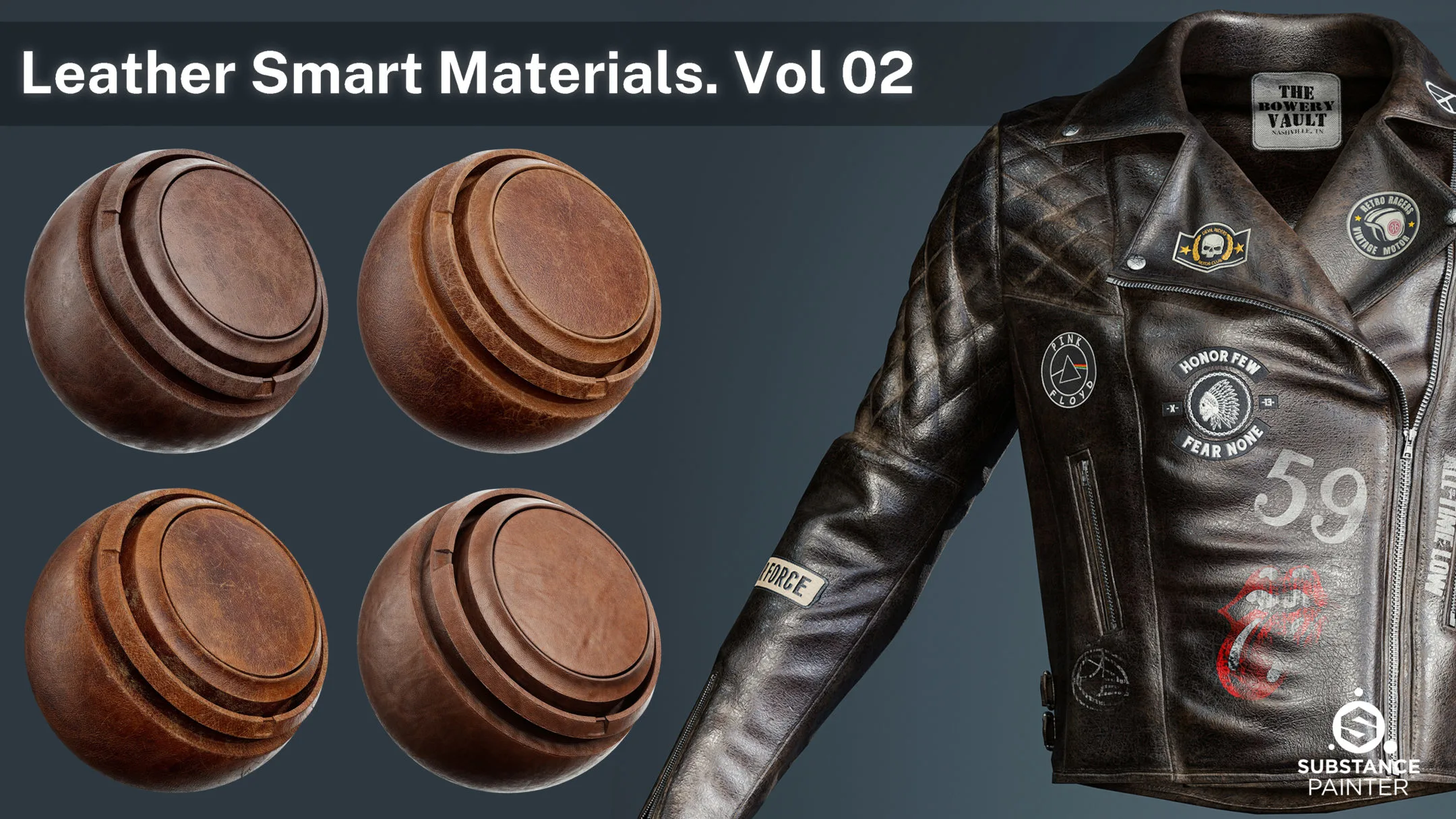 Leather Smart Materials for Substance painter VOL 02