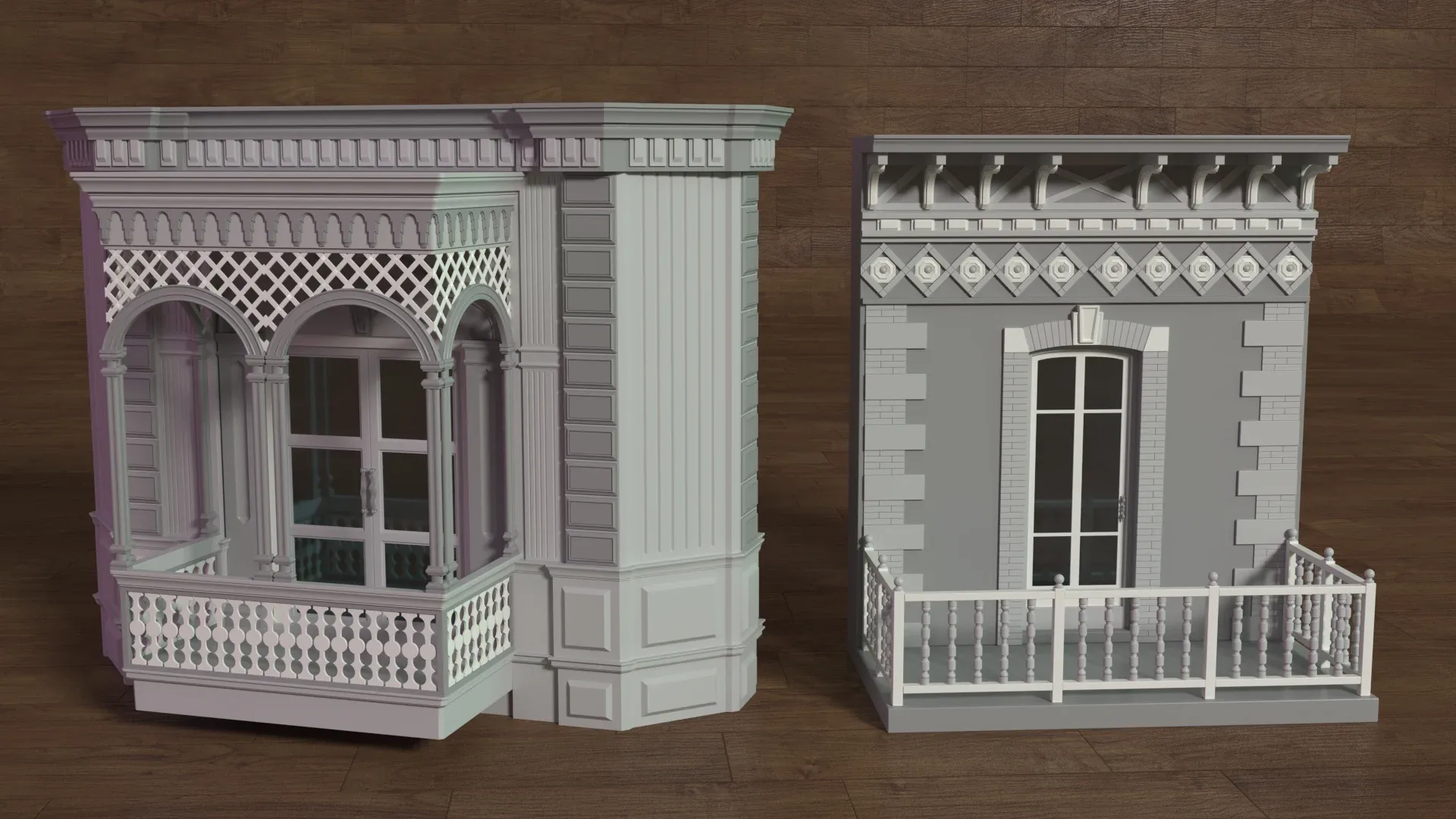 Building Facade Collection 6 - 18 pieces