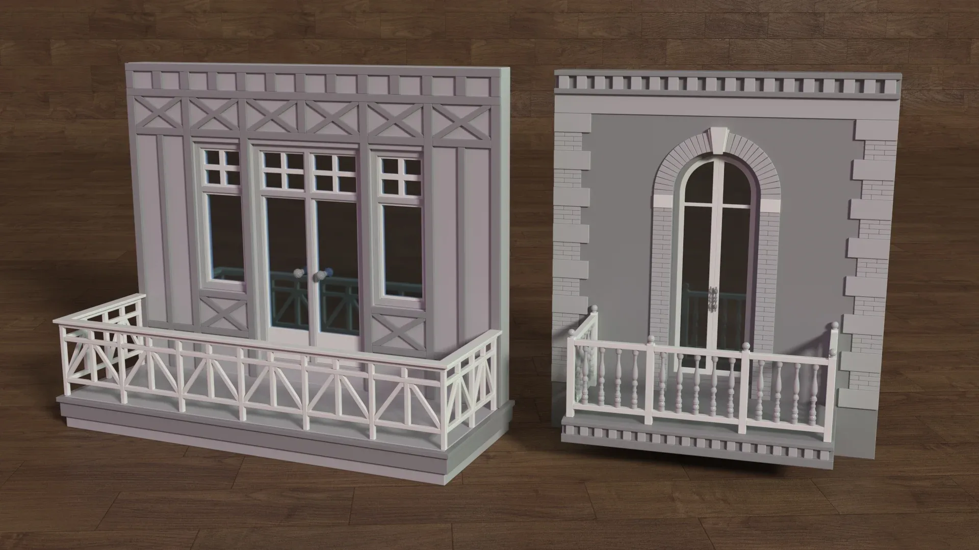 Building Facade Collection 6 - 18 pieces