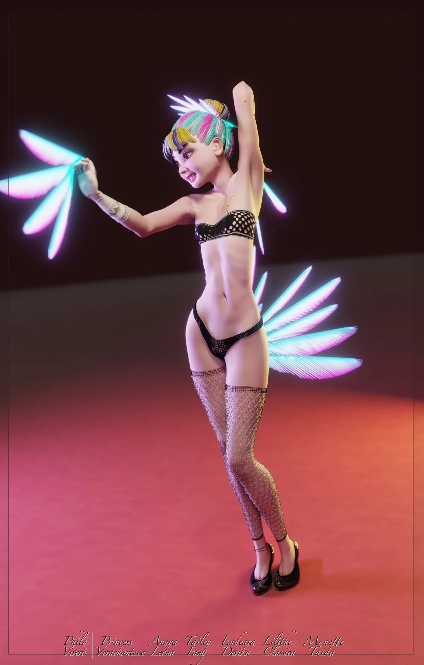 Lilithe Classica, Thin Asian Girl - Female Rigged Character