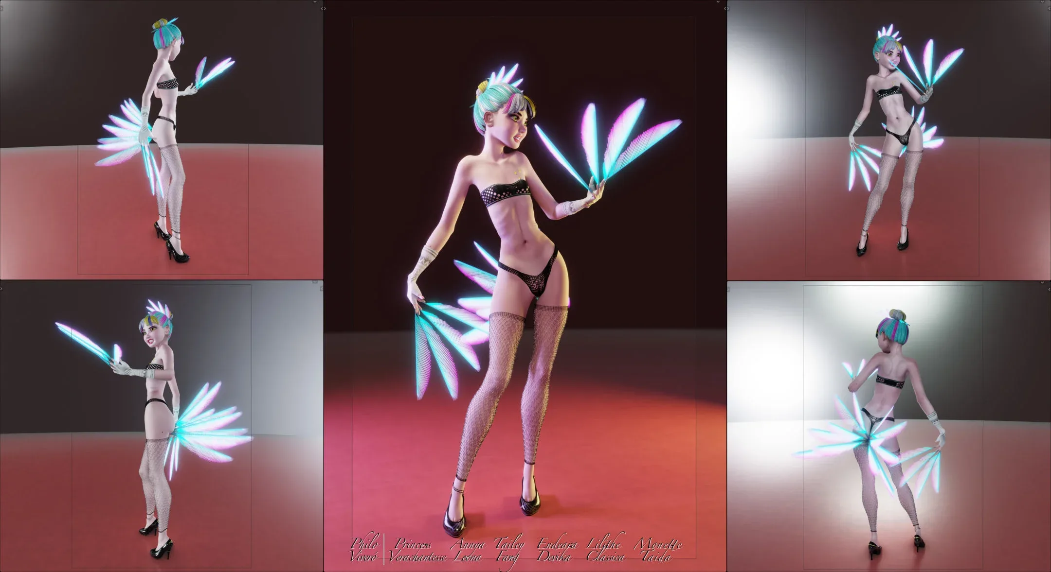 Lilithe Classica, Thin Asian Girl - Female Rigged Character