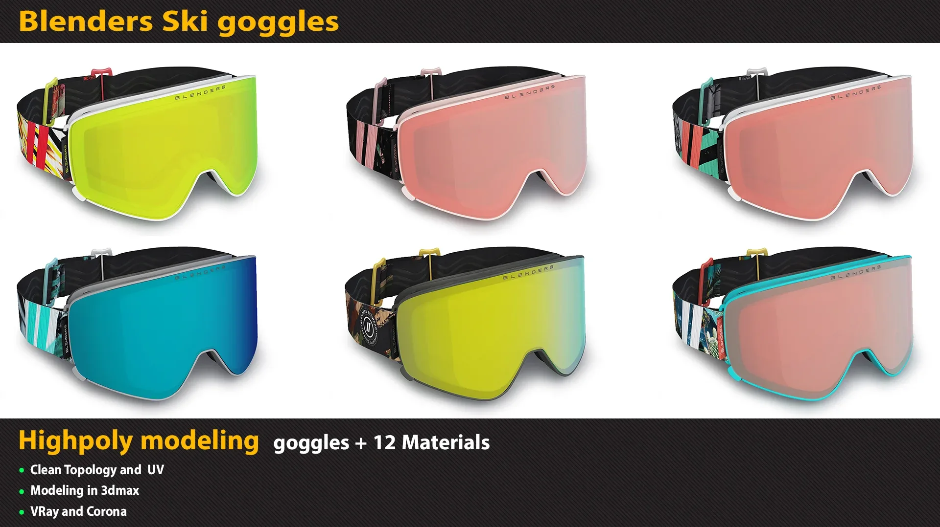 Diva Drama Blenders Ski Goggles FlippedNormals