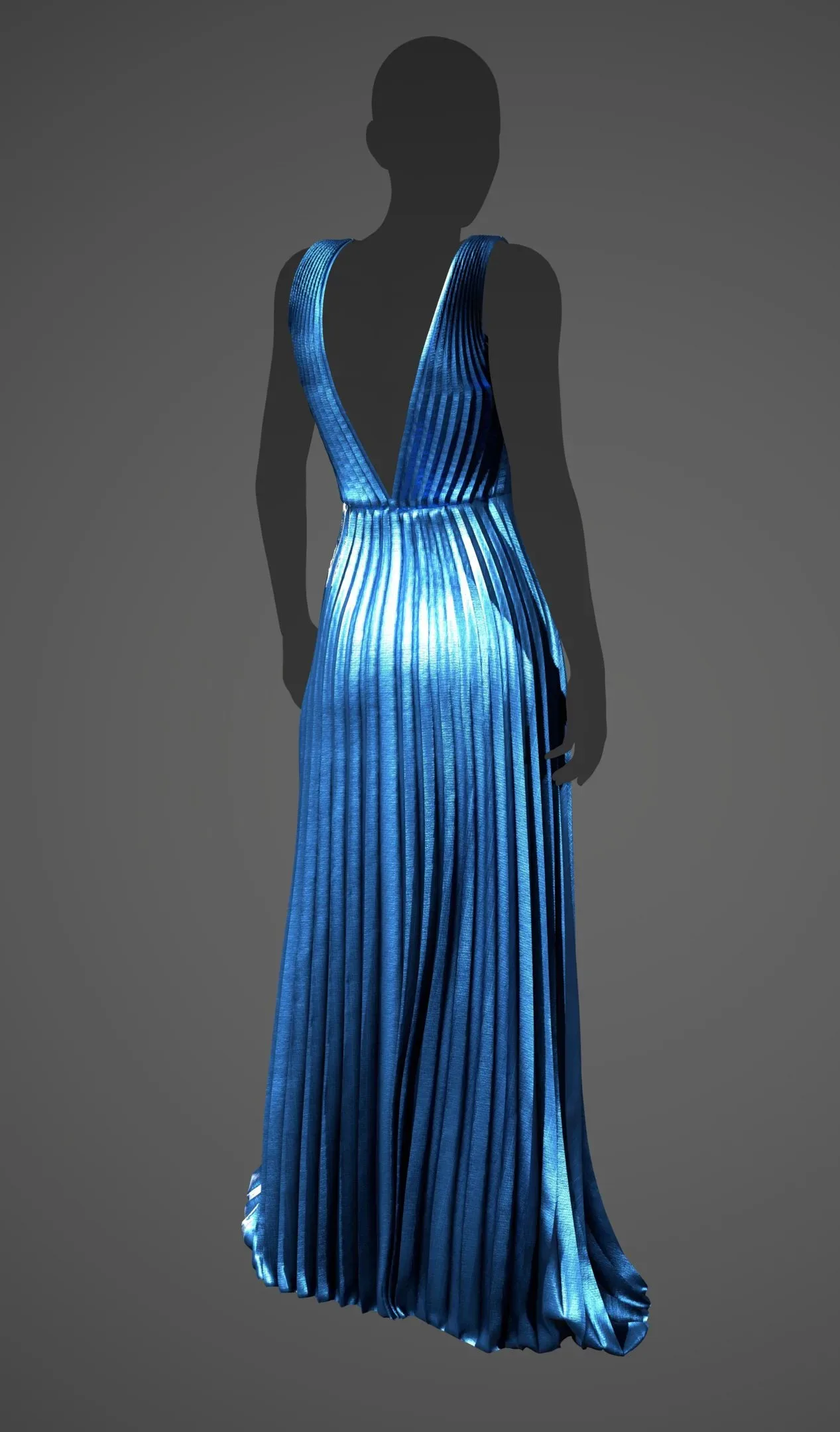 Long Pleated Dress