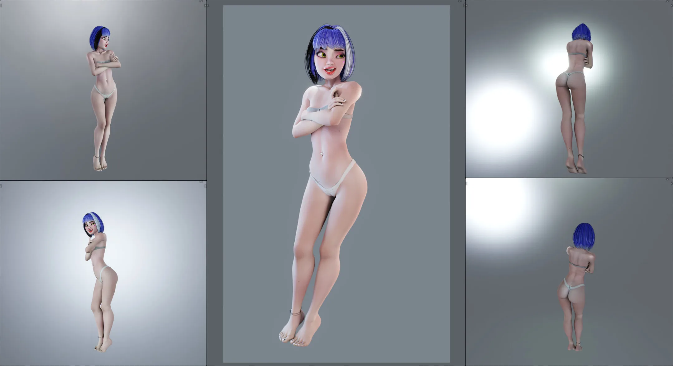 Tailey Fang, Asian Girl - Female Rigged Character