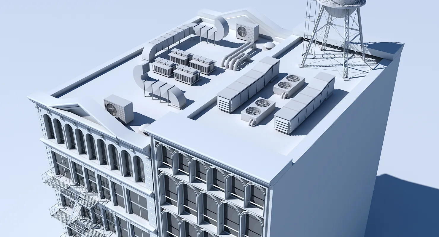 3D Commercial Building Facade 10