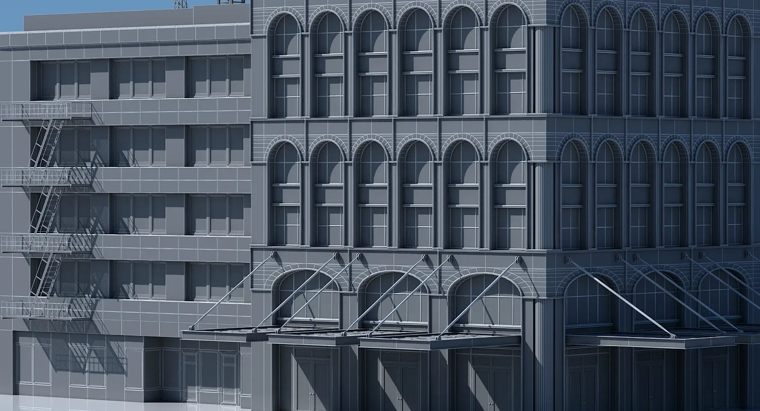 3D Commercial Building Facade 12