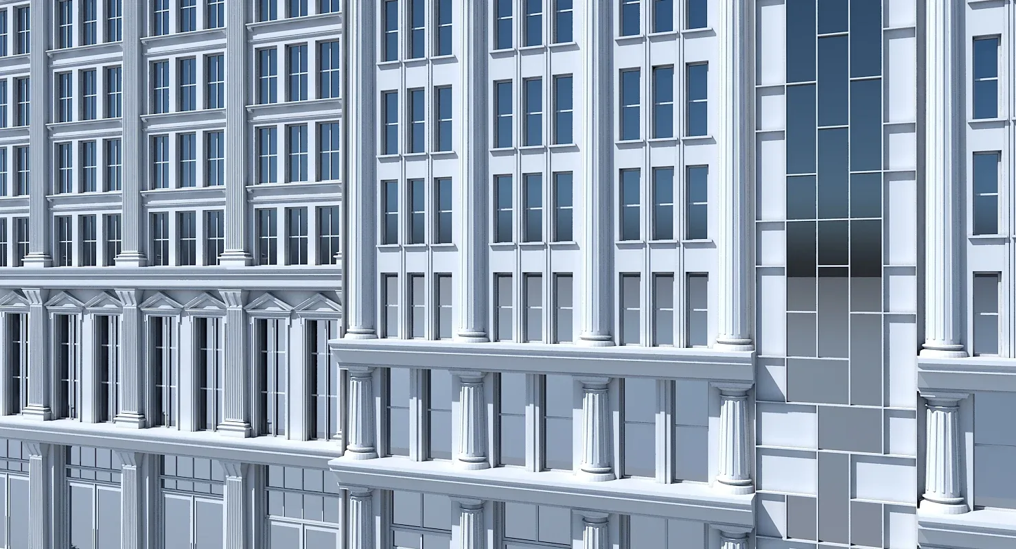 3D Commercial Building Facade 22