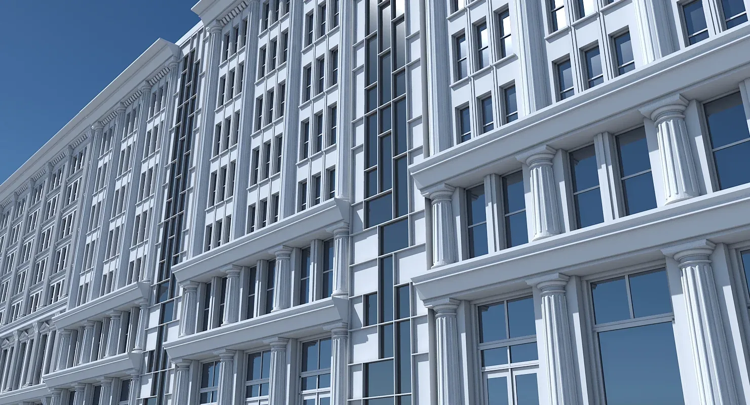 3D Commercial Building Facade 22