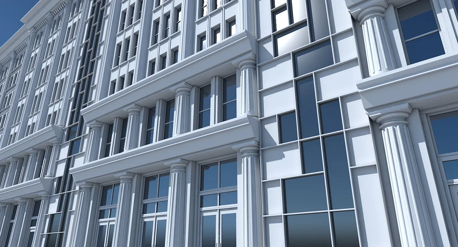 3D Commercial Building Facade 22