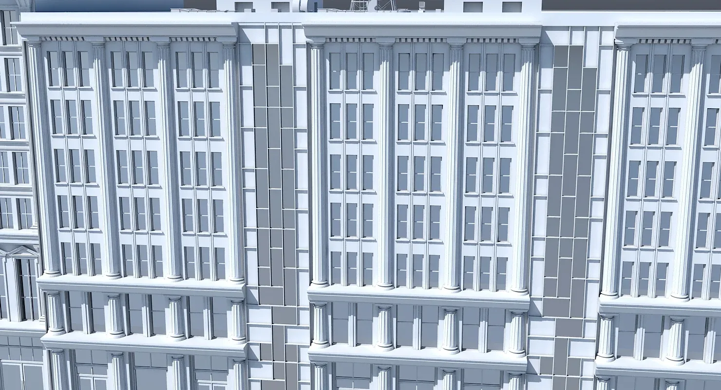 3D Commercial Building Facade 22