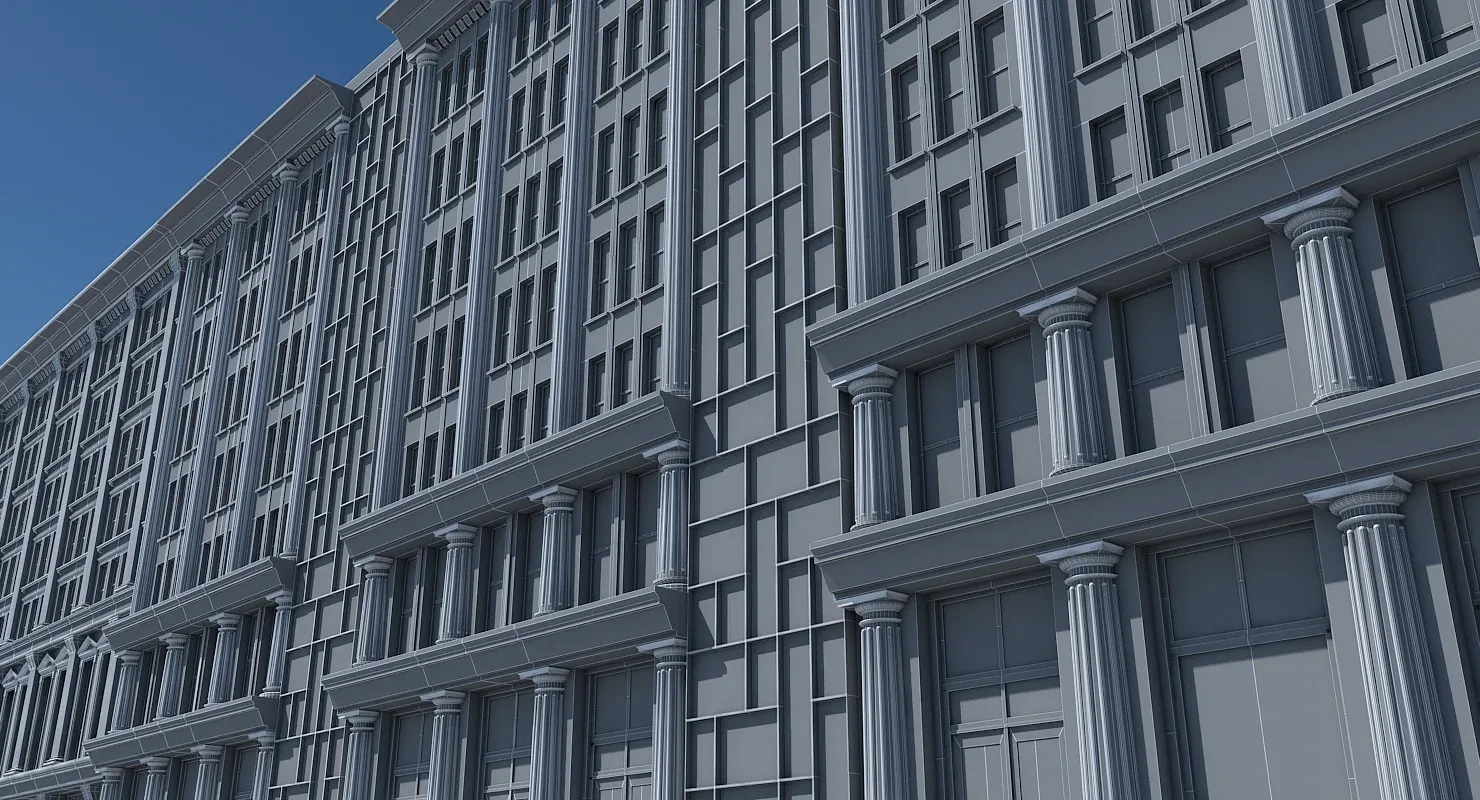 3D Commercial Building Facade 22