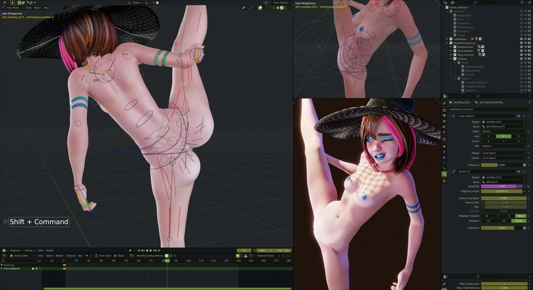 Rigging Nude Females in Blender, Lesson 2, Hips/Pelvis