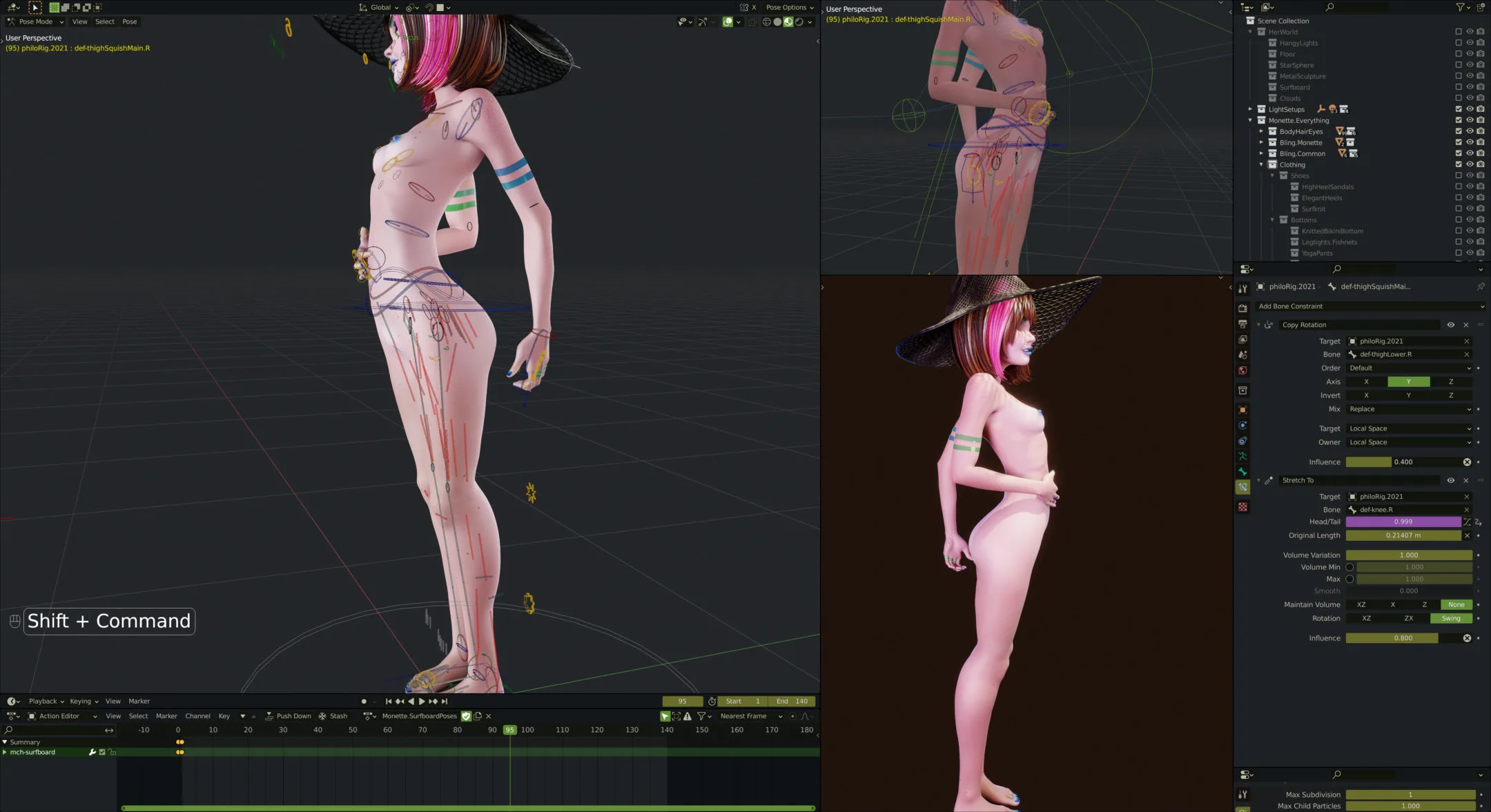 Rigging Nude Females in Blender, Lesson 2, Hips/Pelvis