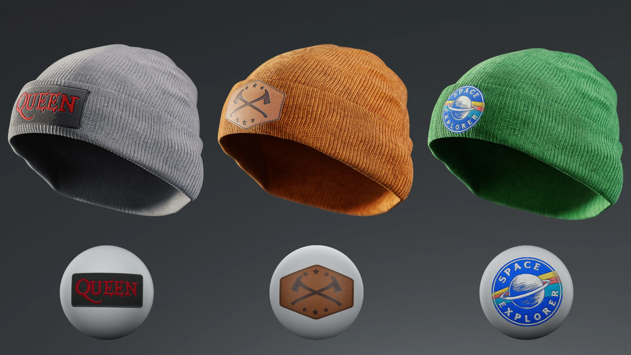 Embroidery and leather Patches for substance painter