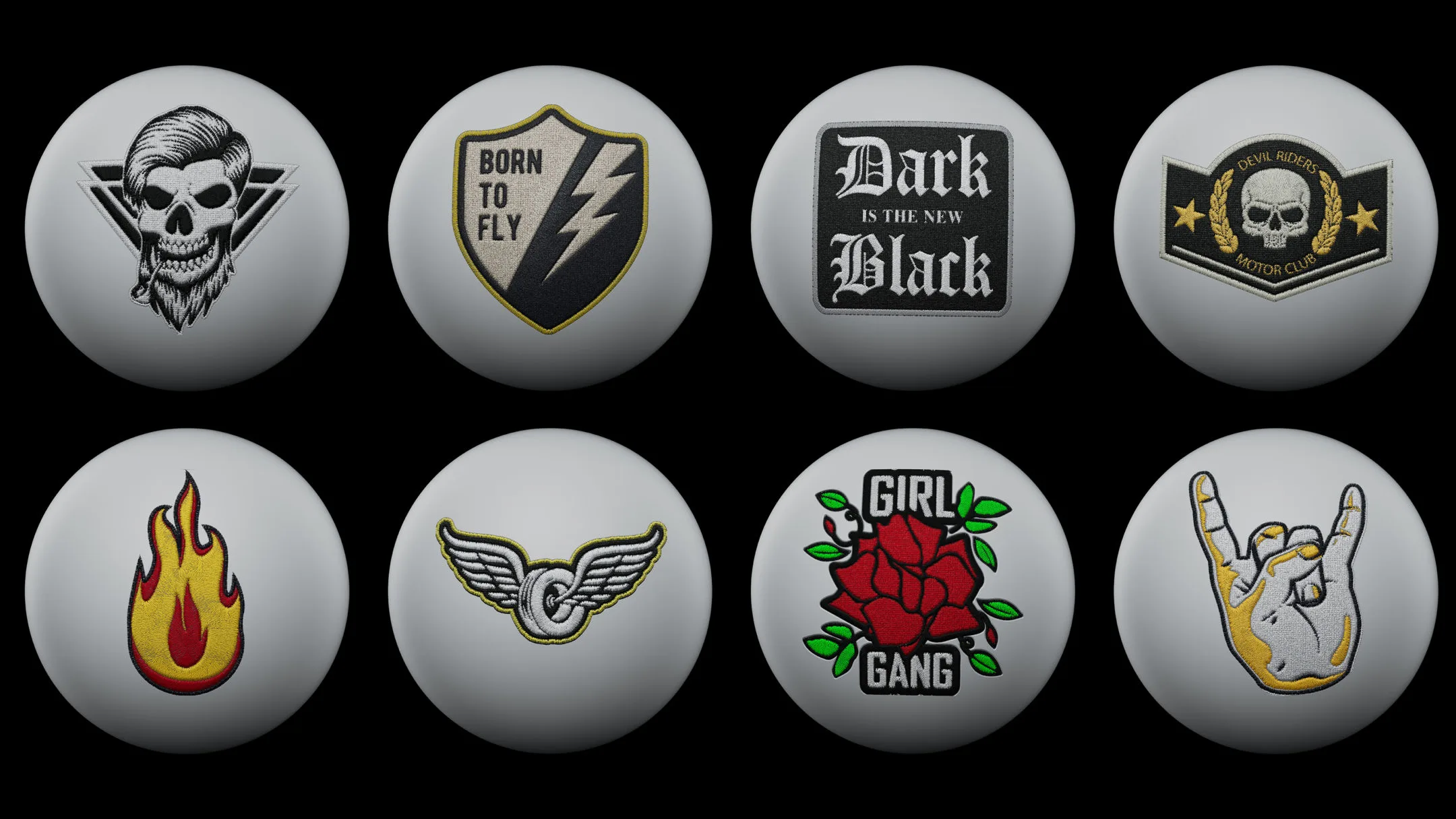 Embroidery and leather Patches for substance painter