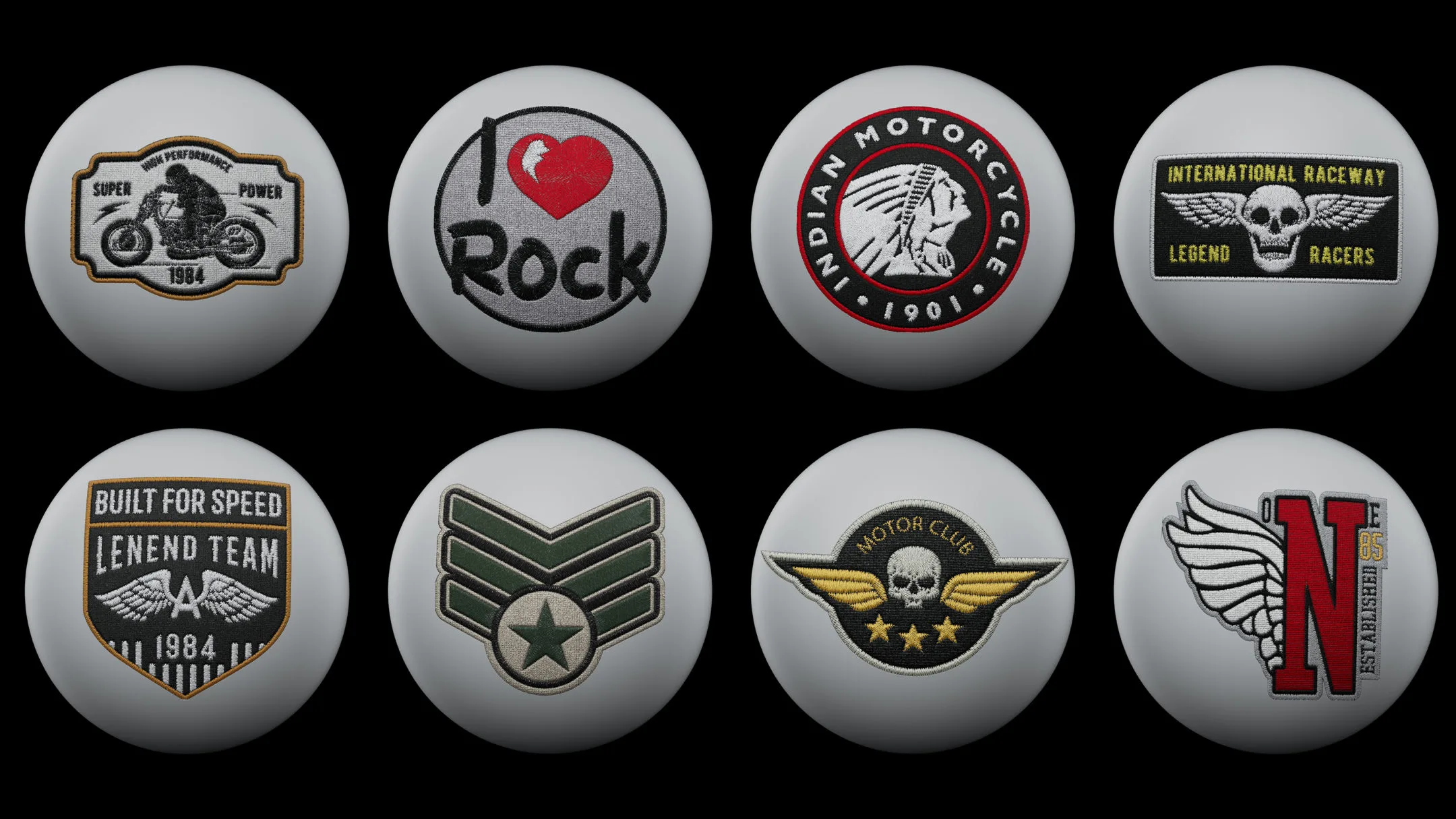 Embroidery and leather Patches for substance painter