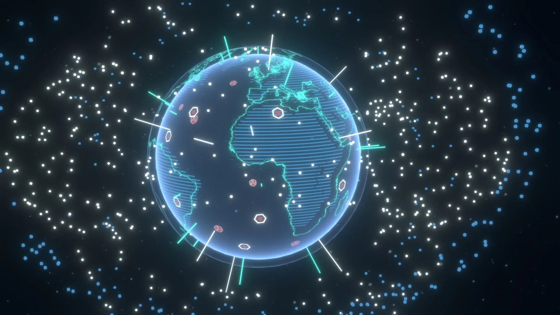 Animated Hologram Planet Earth No.3 Sci-Fi 3D Model