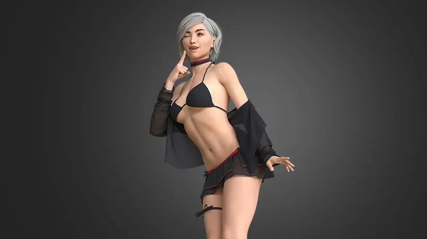 Female sexy bikini 2 colors | clo3d | marvelous designer