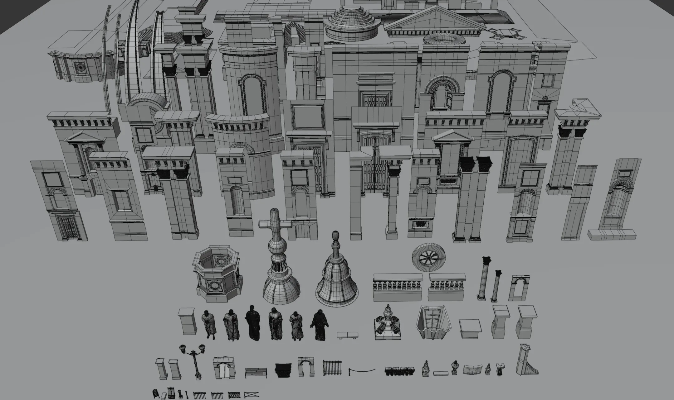 Saint Paul Cathedral 3D Scene + Modular Kits