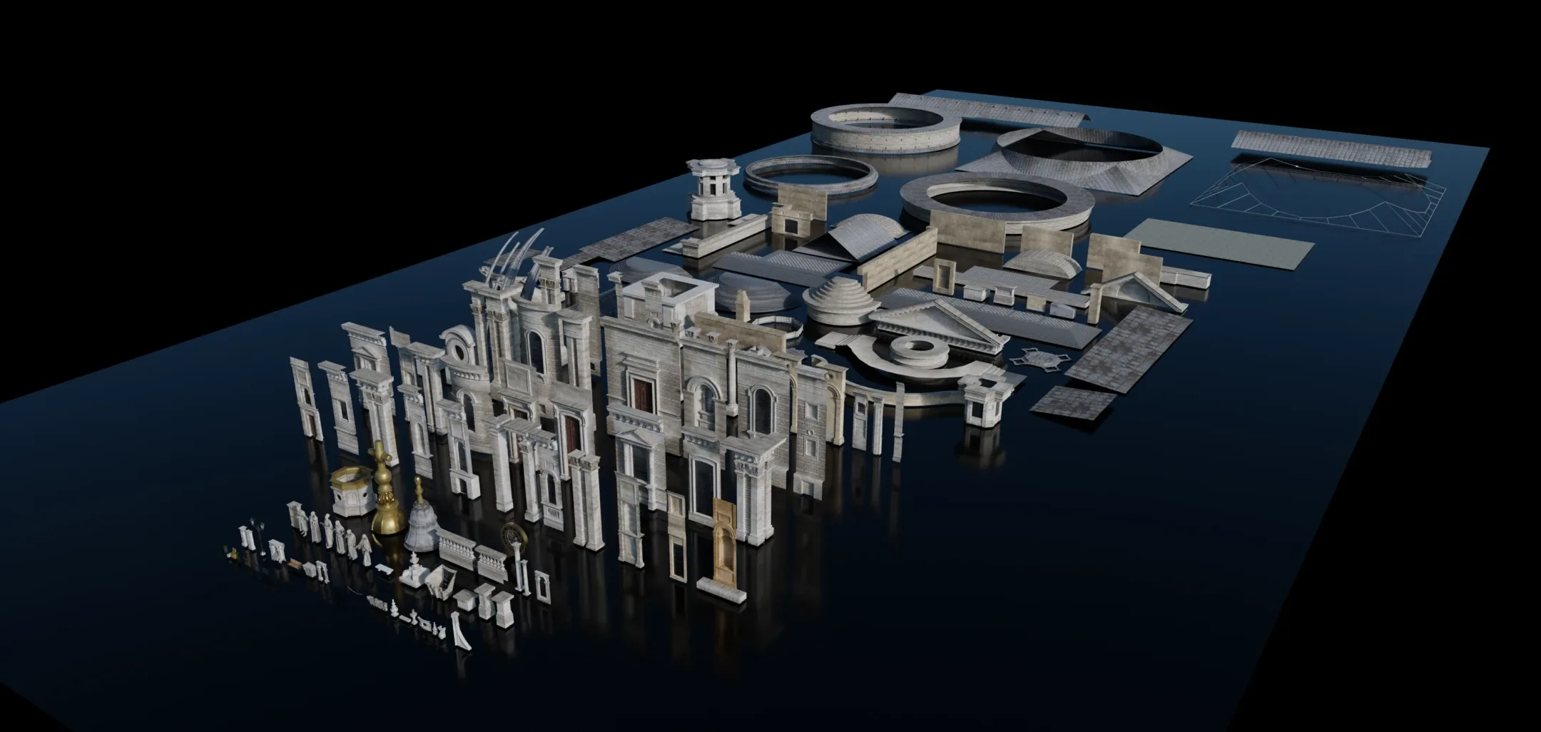 Saint Paul Cathedral 3D Scene + Modular Kits