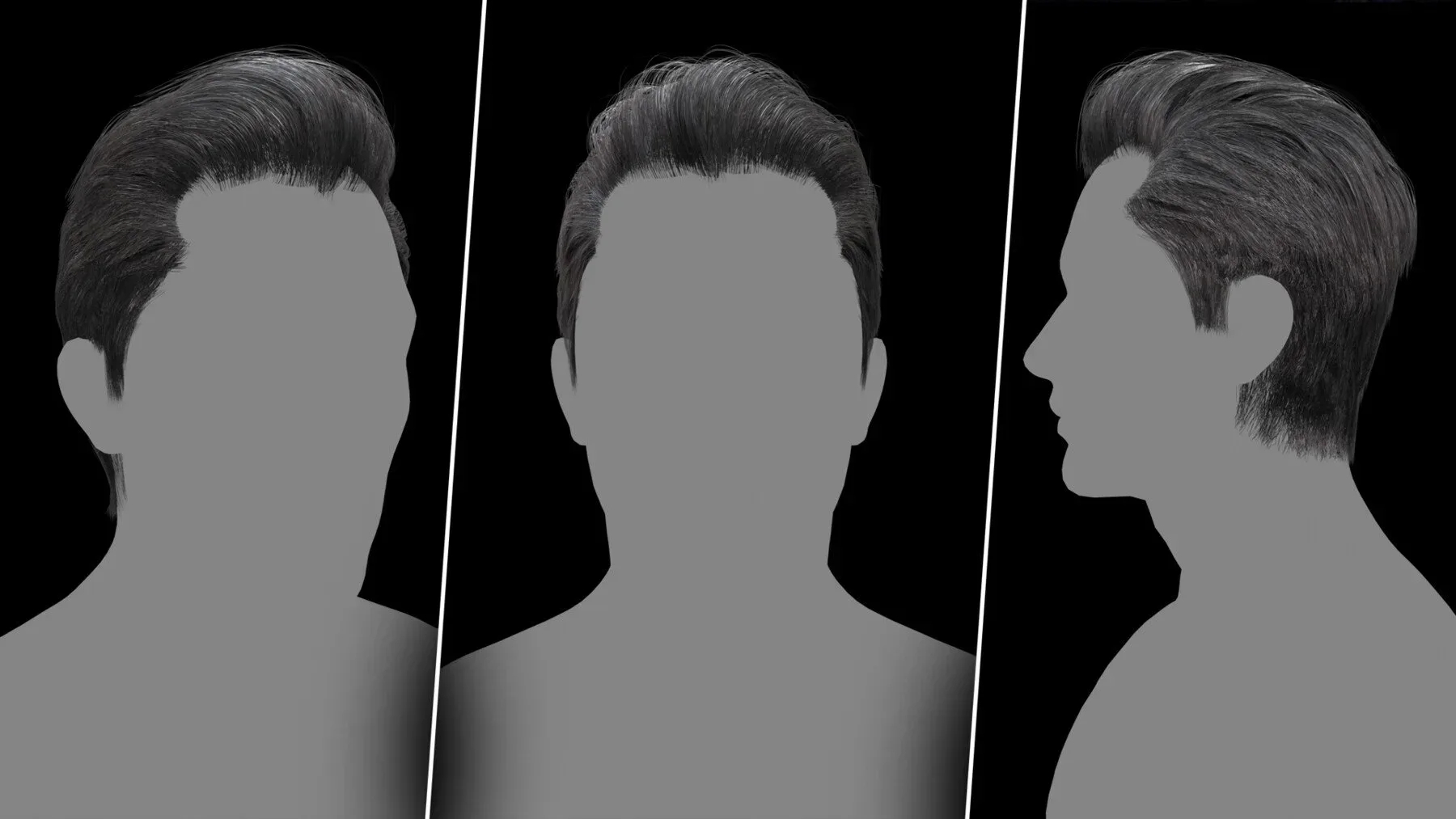 Very Low Poly Hair Cards ( 20 Male And Female Hair Models)