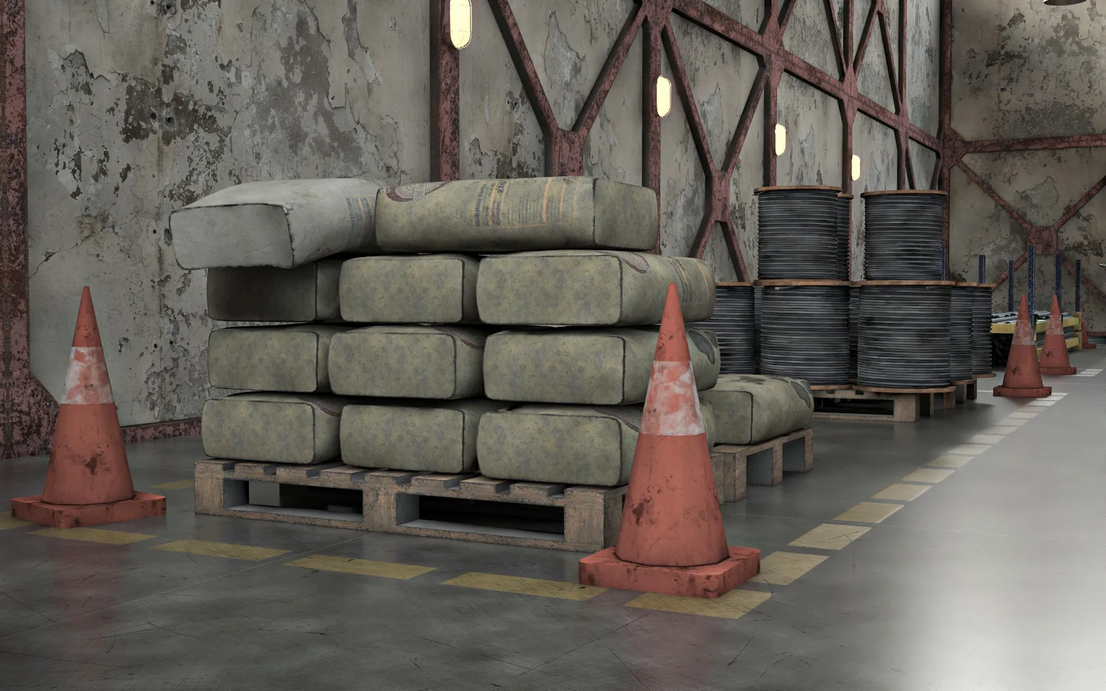 Warehouse lowpoly + (Free Sample + Tutorials) VOL. 1