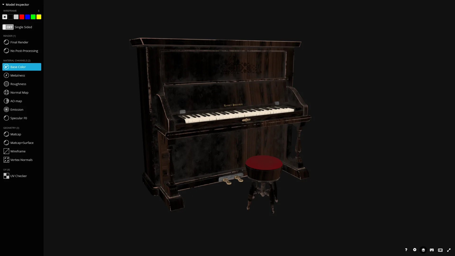 Western Piano - Game Ready