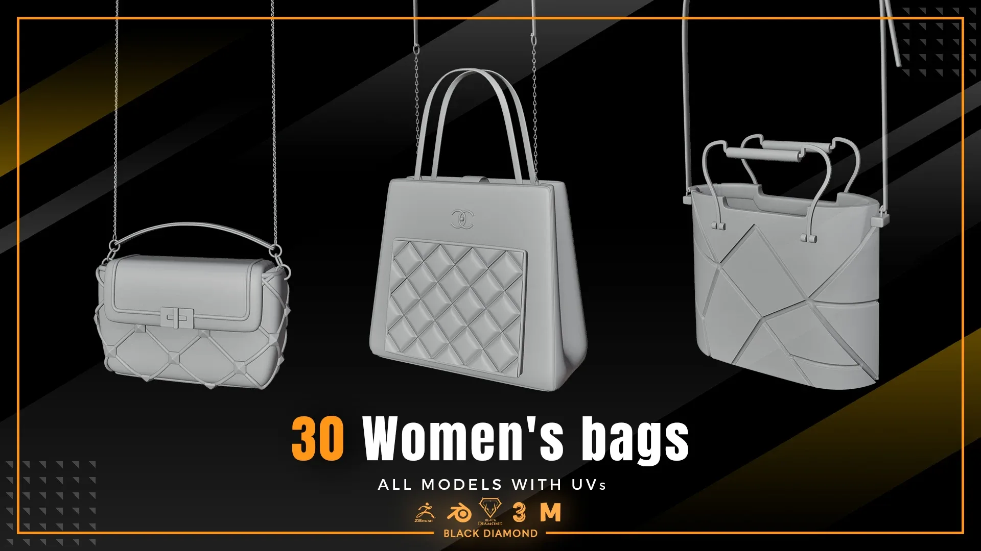 30 Women's bag Models with UVs