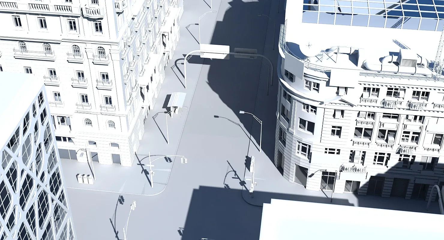 3D City Intersection 02