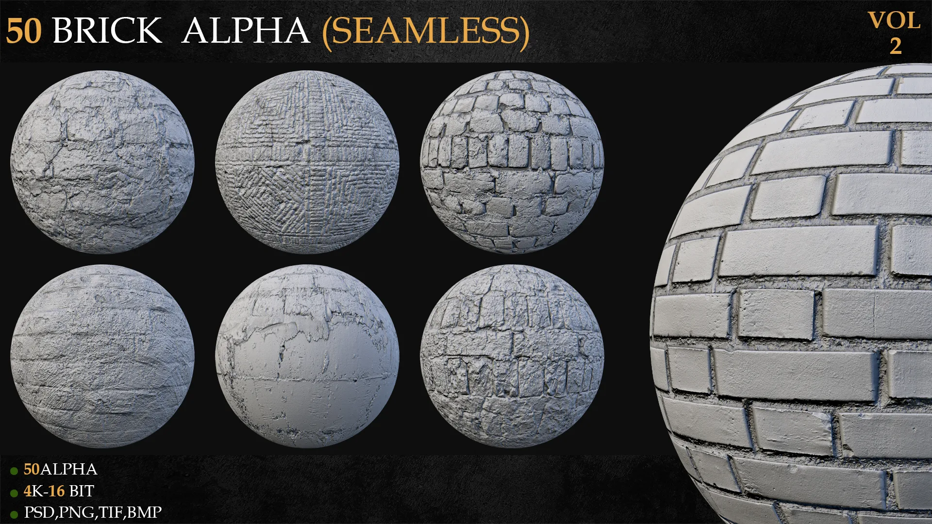 50 Brick Alpha (seamless)-VOL 2