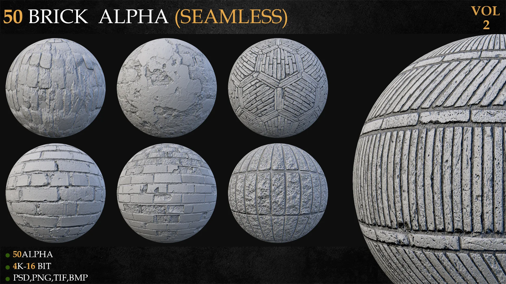 50 Brick Alpha (seamless)-VOL 2