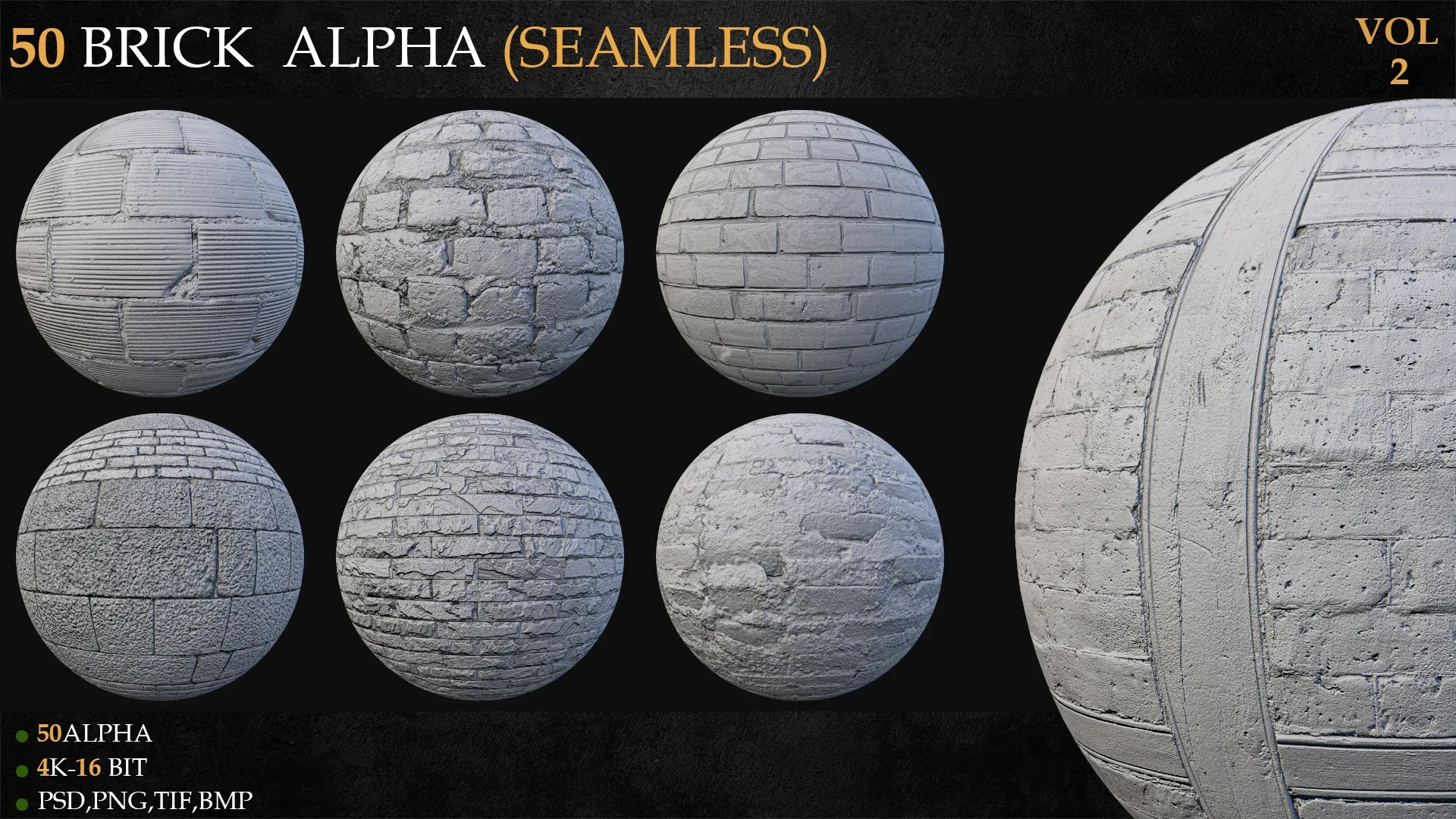 50 Brick Alpha (seamless)-VOL 2