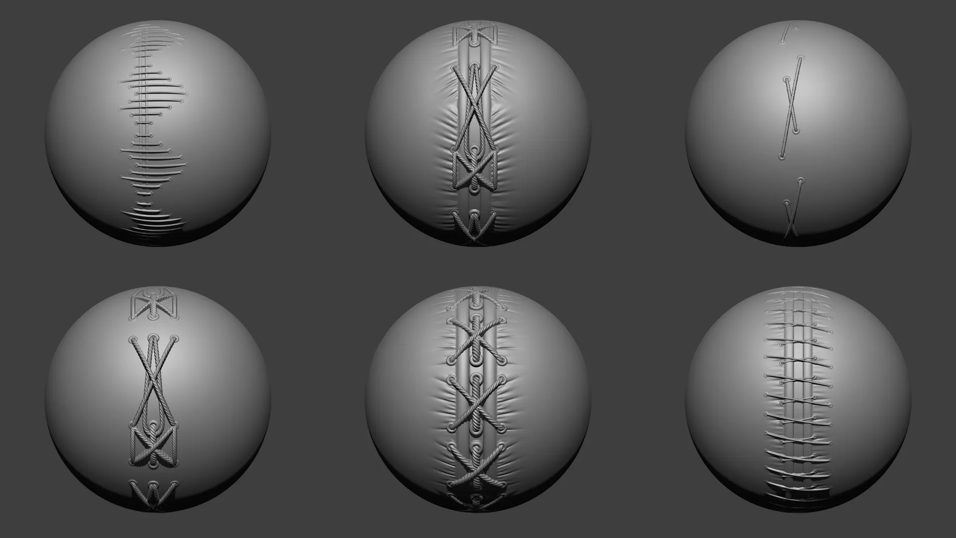40 Seams And Stitches Brushes + Alpha + Video Tutorial Vol.04