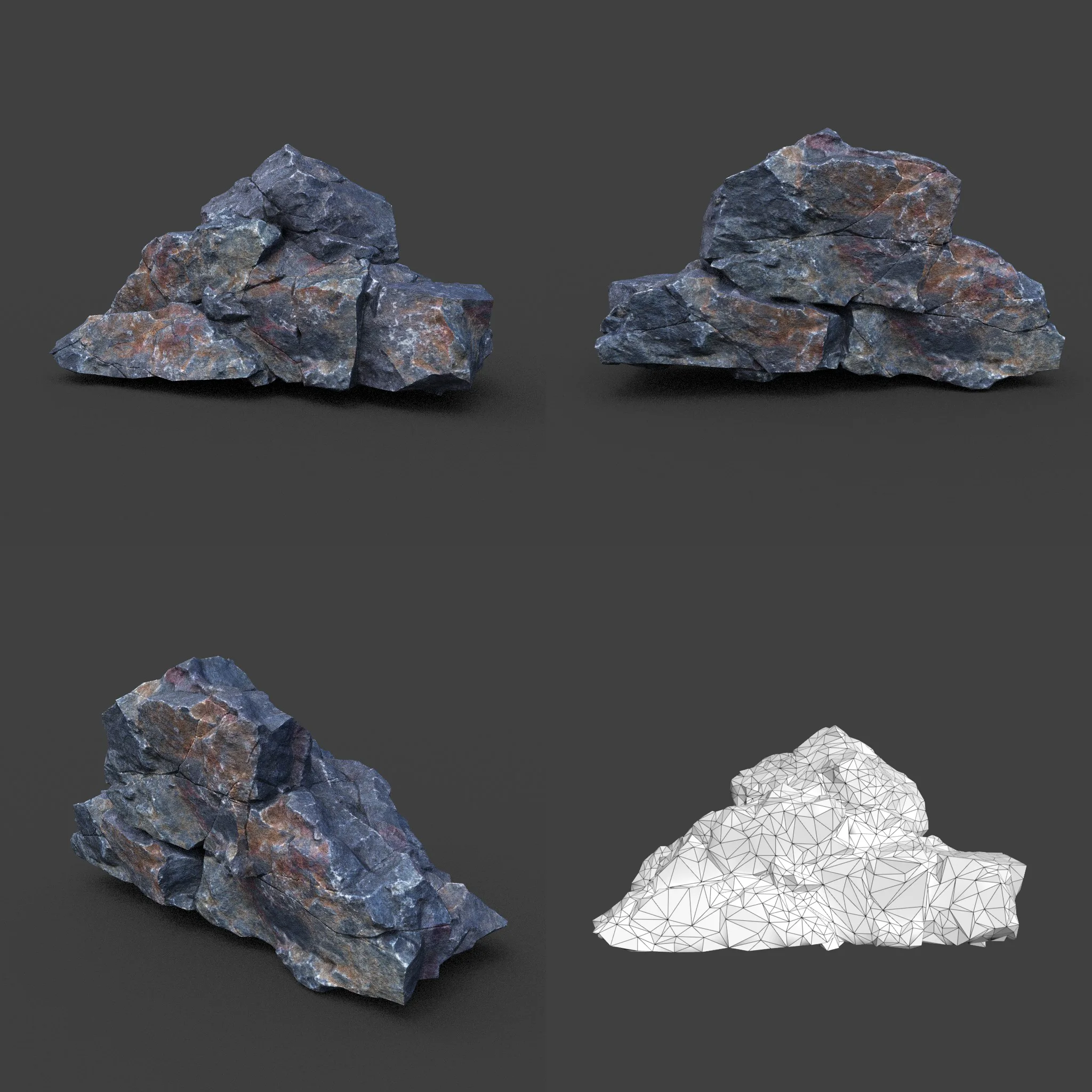 Low poly Ultra HD Sharp Cliff Modular Rock 220405