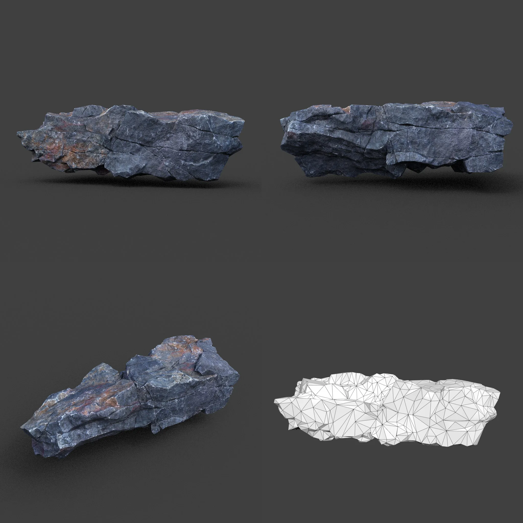 Low poly Ultra HD Sharp Cliff Modular Rock 220405