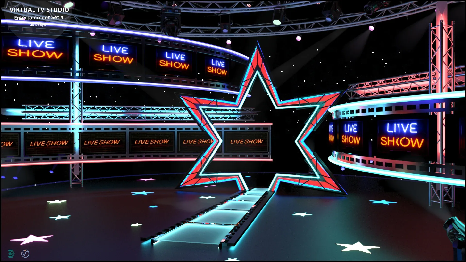 Virtual TV Studio Entertainment Set 4