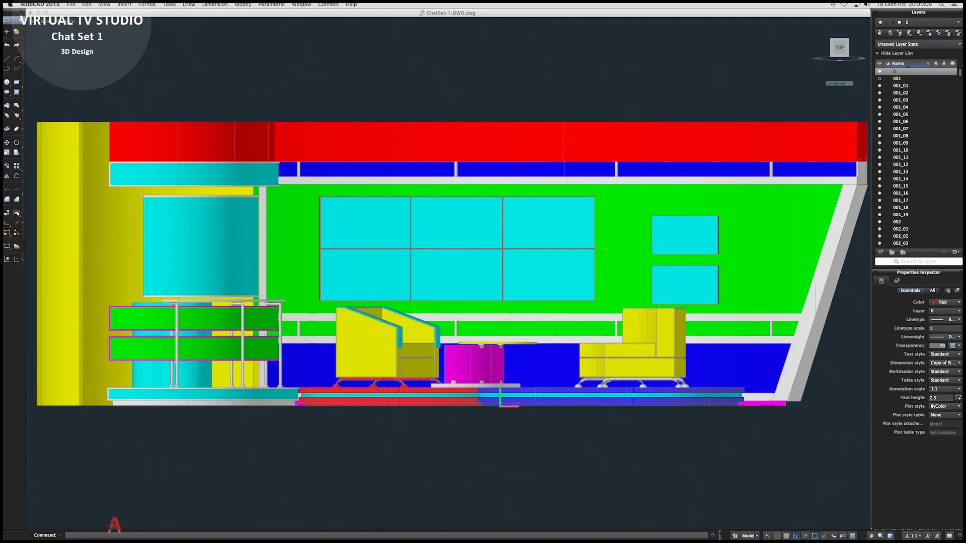 Virtual TV Studio Chat Set 1