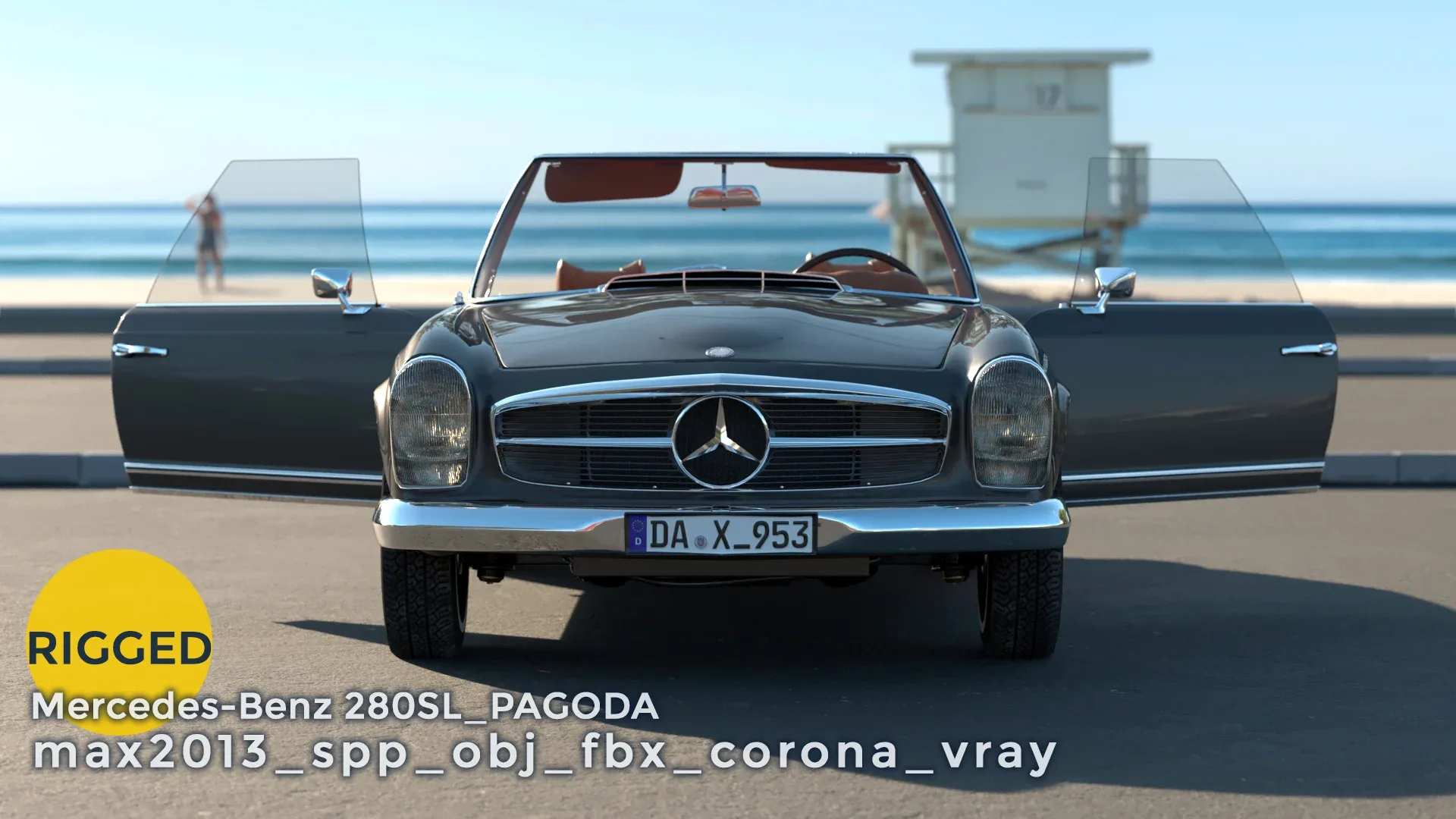 Mercedes benz 280SL_Pagoda (Rigged)