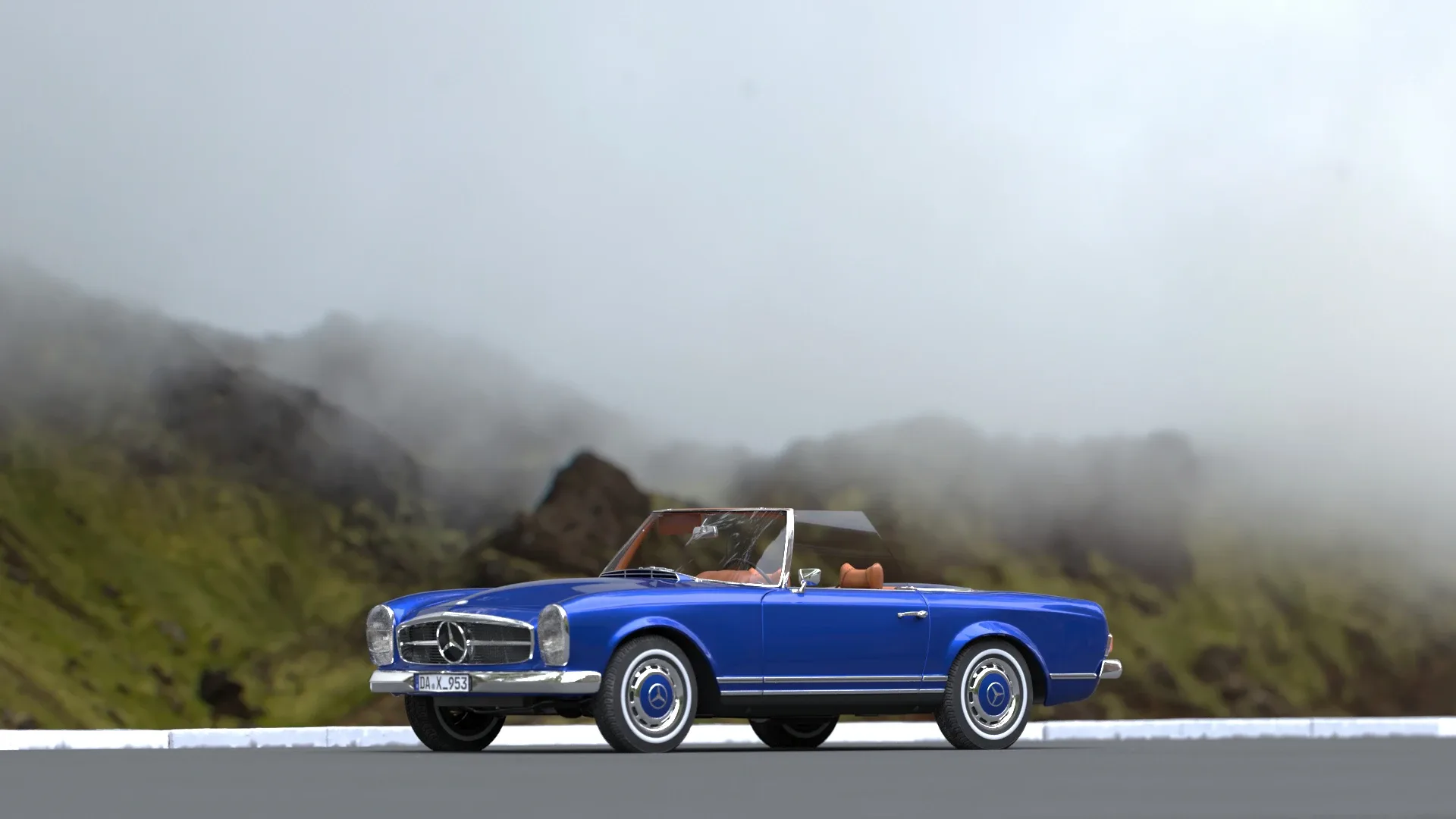 Mercedes benz 280SL_Pagoda (Rigged)