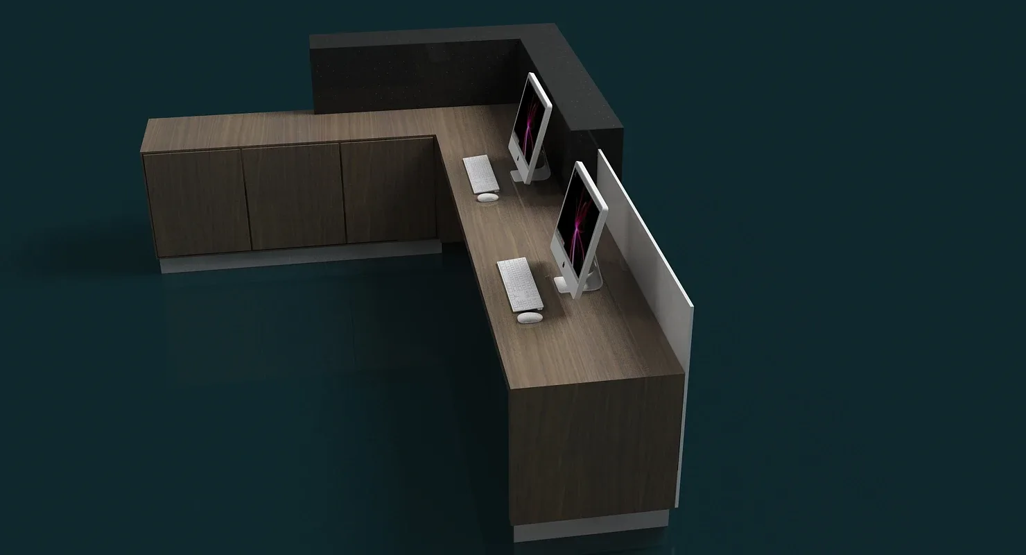 3D Reception Desk 001