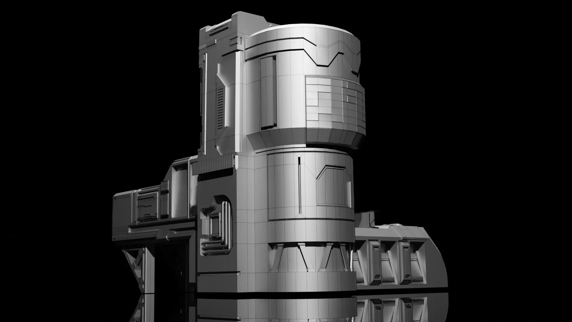 5 SCI-FI BUILDING GAME ASSETS (POLY OPTIMALI)