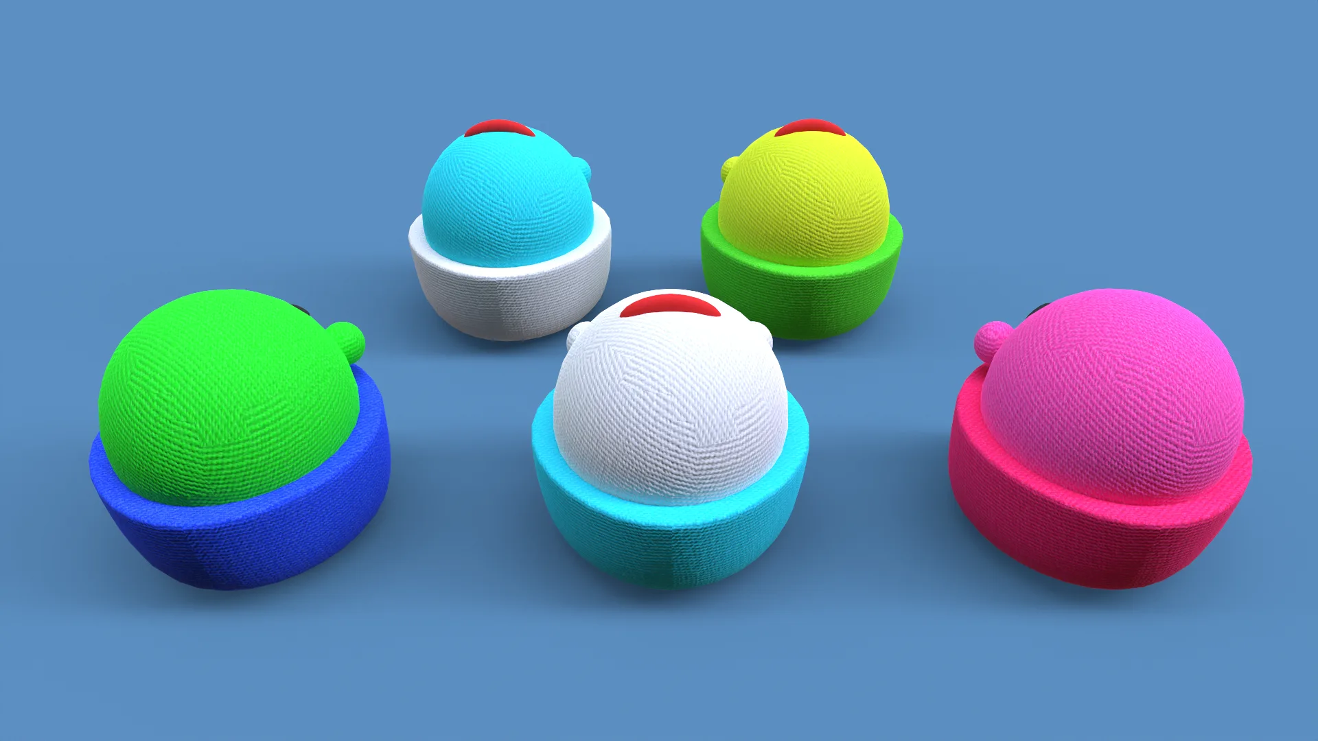 Small Plush Toys Pack - Low Poly