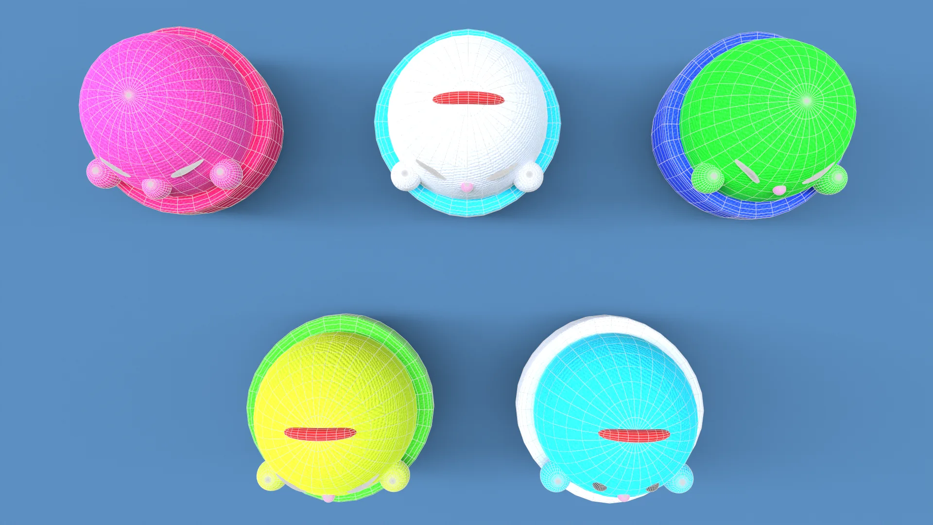 Small Plush Toys Pack - Low Poly