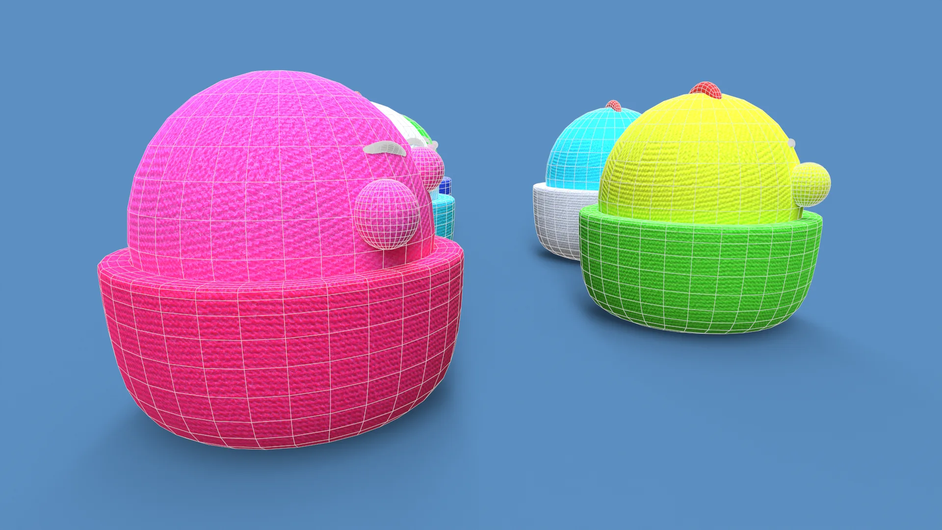 Small Plush Toys Pack - Low Poly