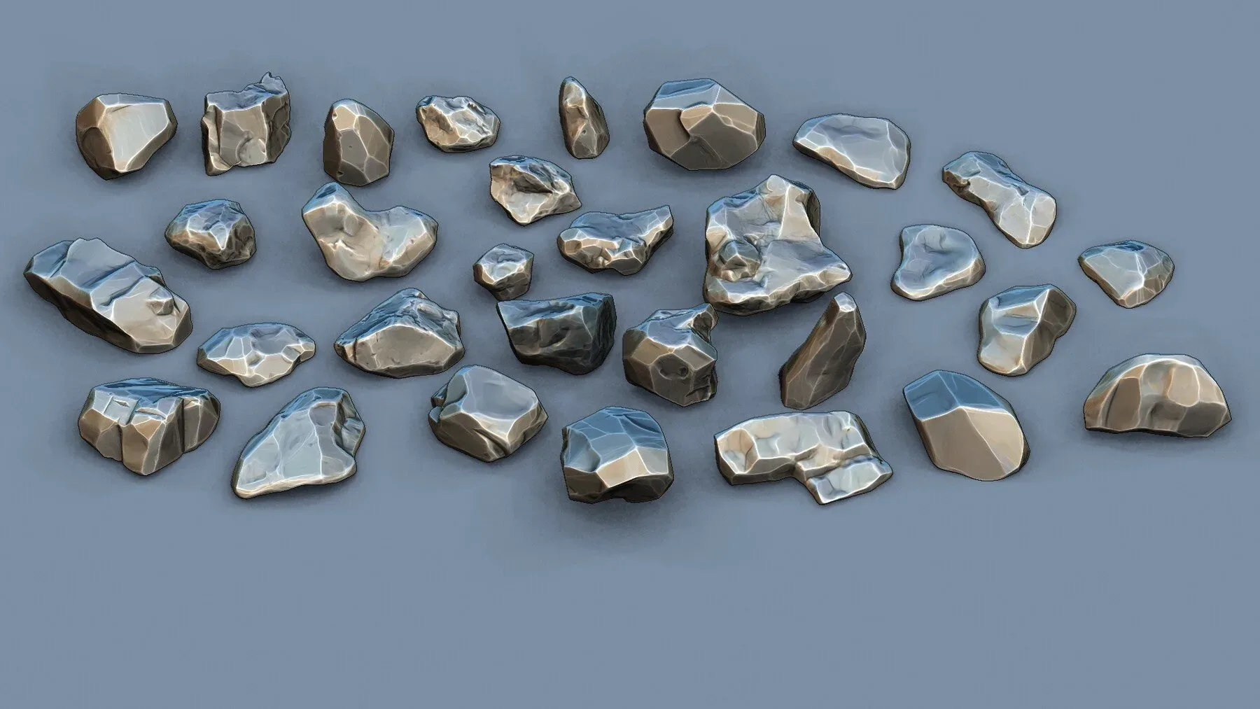 Zbrush - 30 Stylized Stones IMM Brushes