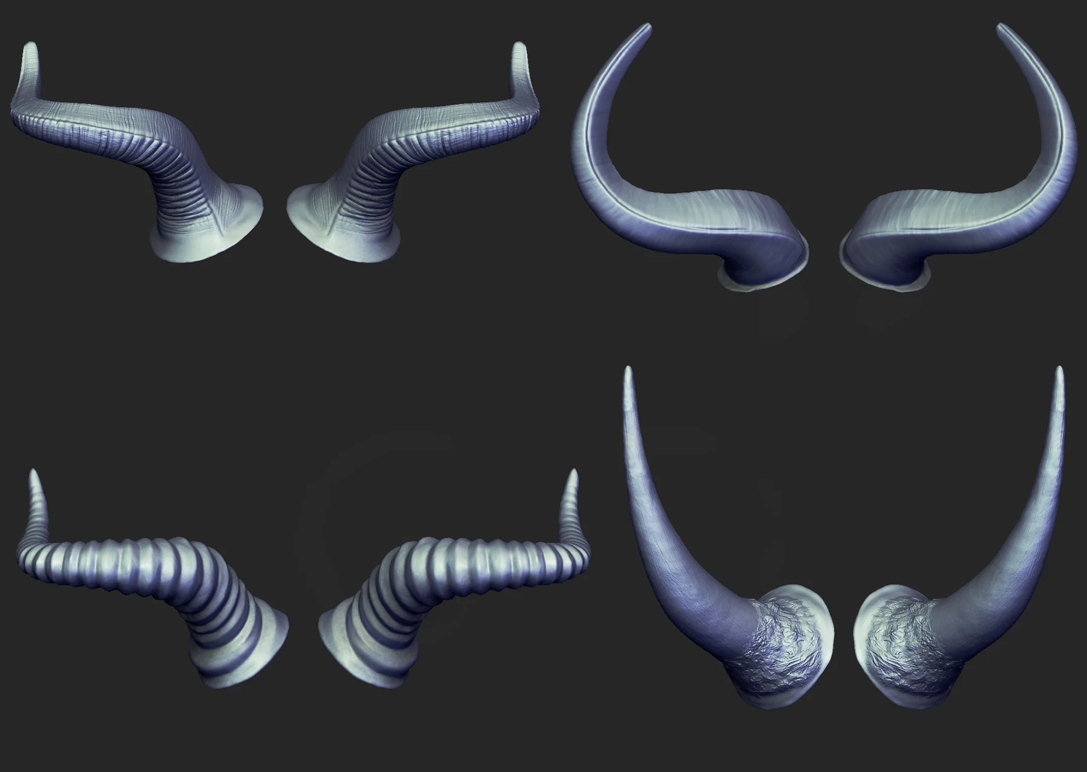 ZBrush - Horns IMM Brushes - VOL. 1