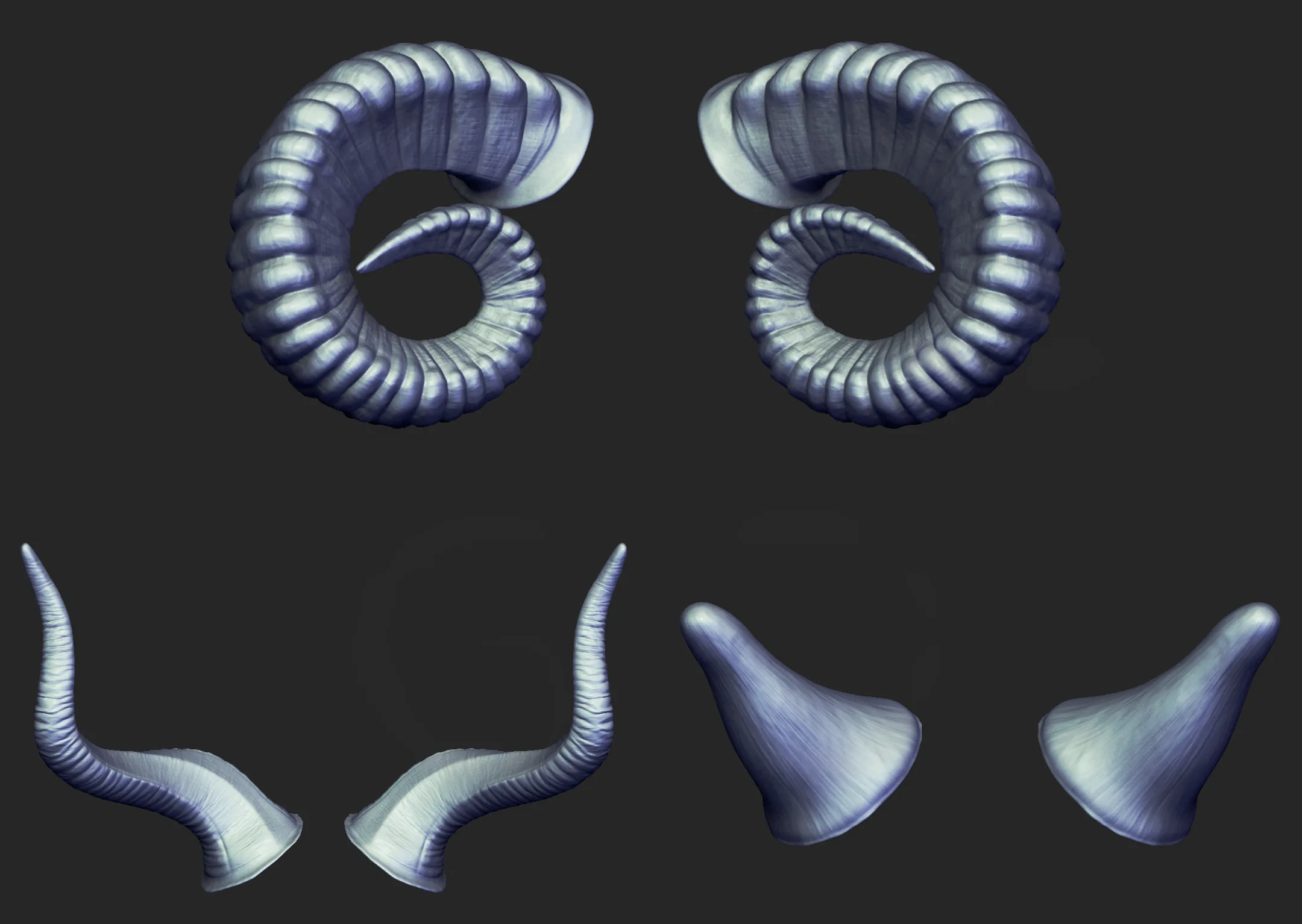 ZBrush - Horns IMM Brushes - VOL. 1