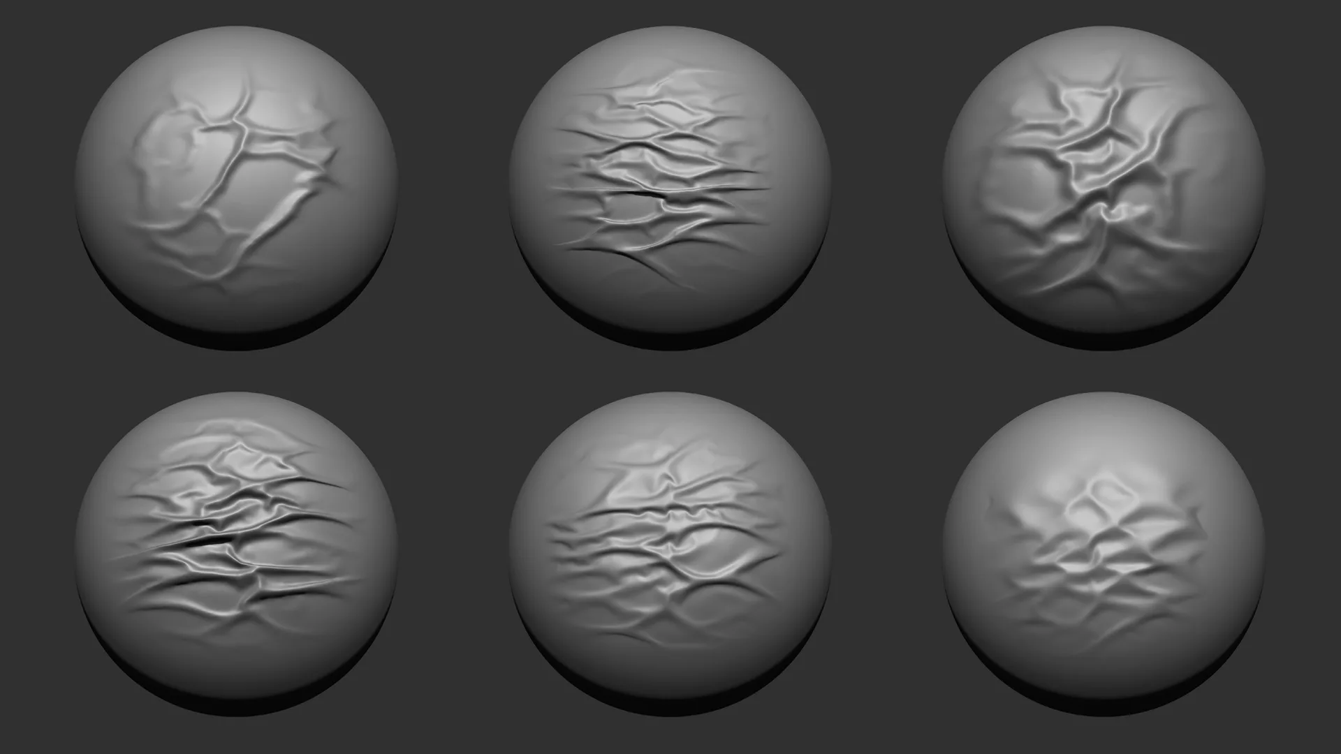 50 Fabric Brushes - Tension & Compression Folds Vol.03+ Video Tutorial