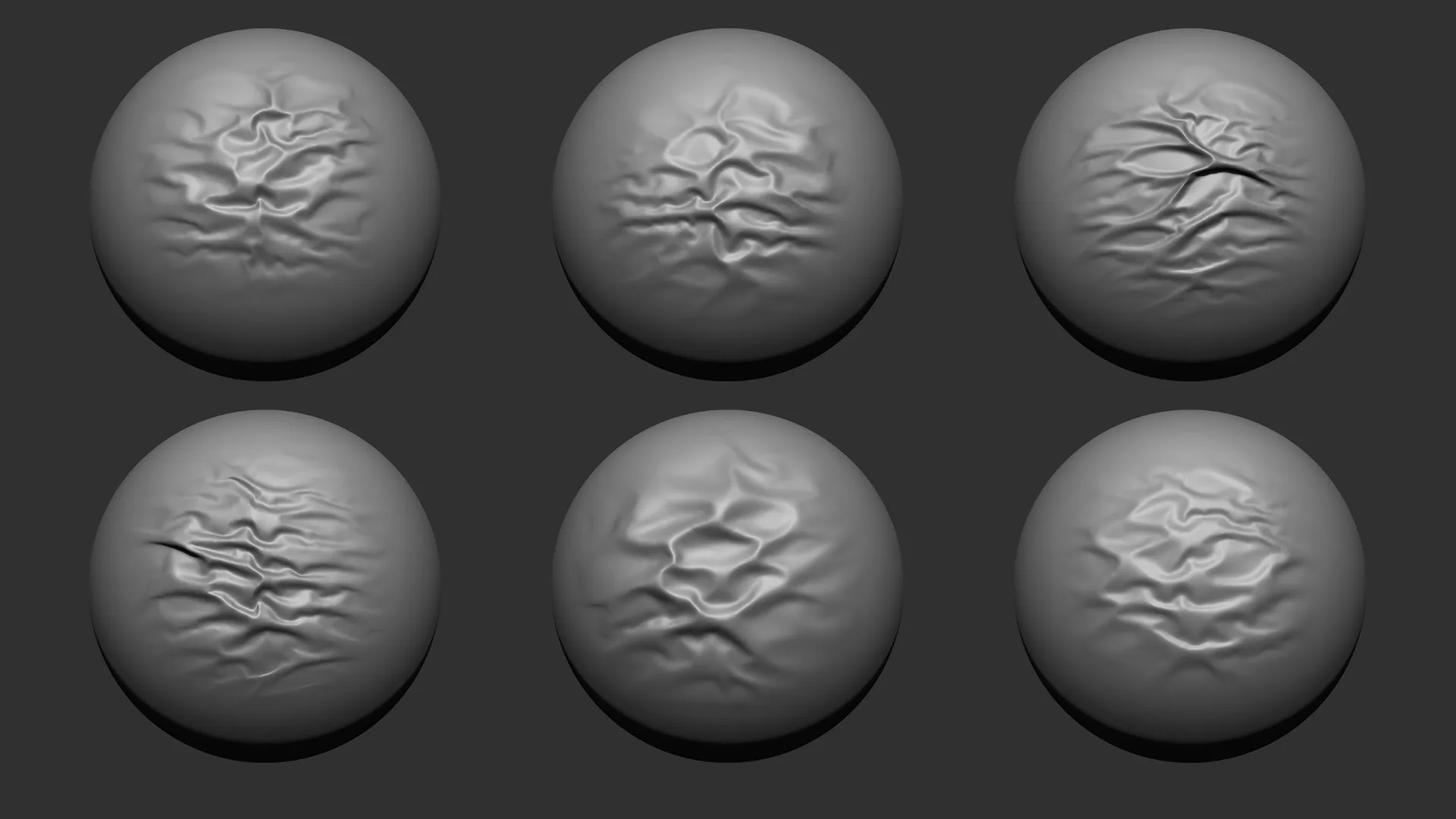 50 Fabric Brushes - Tension & Compression Folds Vol.03+ Video Tutorial